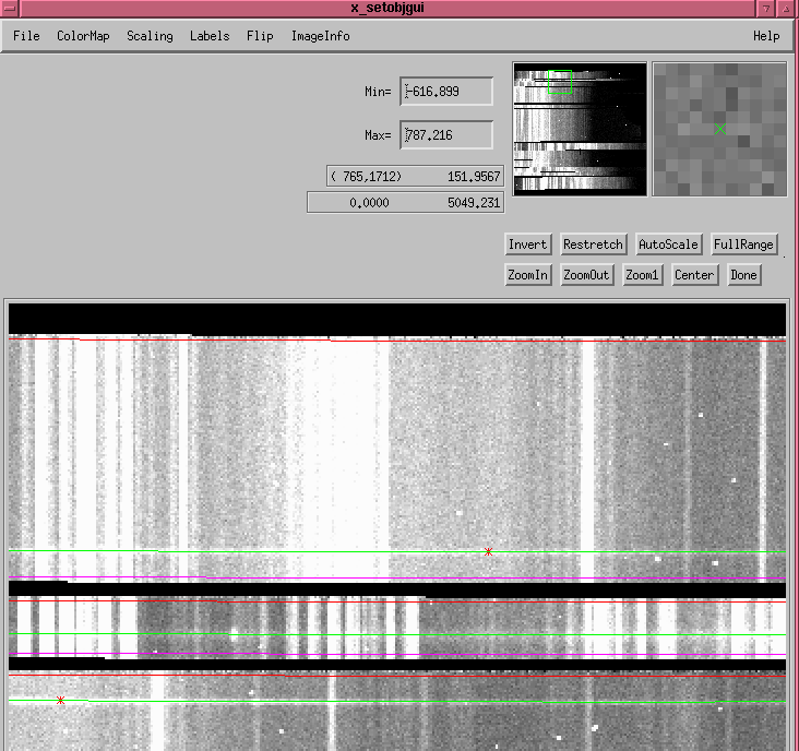 Screen shot of the Object gui