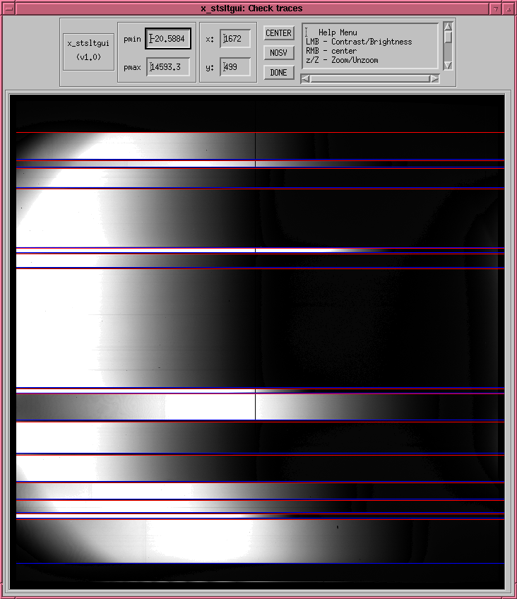 Screen shot of the slit gui